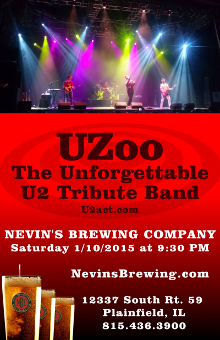 U2 Tribute Band UZoo at Nevin's Brewing Company