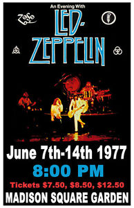 Led Zeppelin Concert Memories: Madison Square Garden June 14 1977