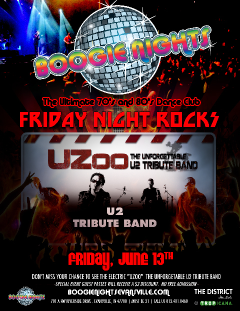 U2 Tribute Band UZoo at Boogie Nights Tropicana Evansville